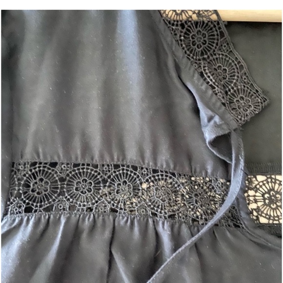 NWOT Anine Bing charming silk and lace inserts long sleeve blouse size large - Picture 5 of 8